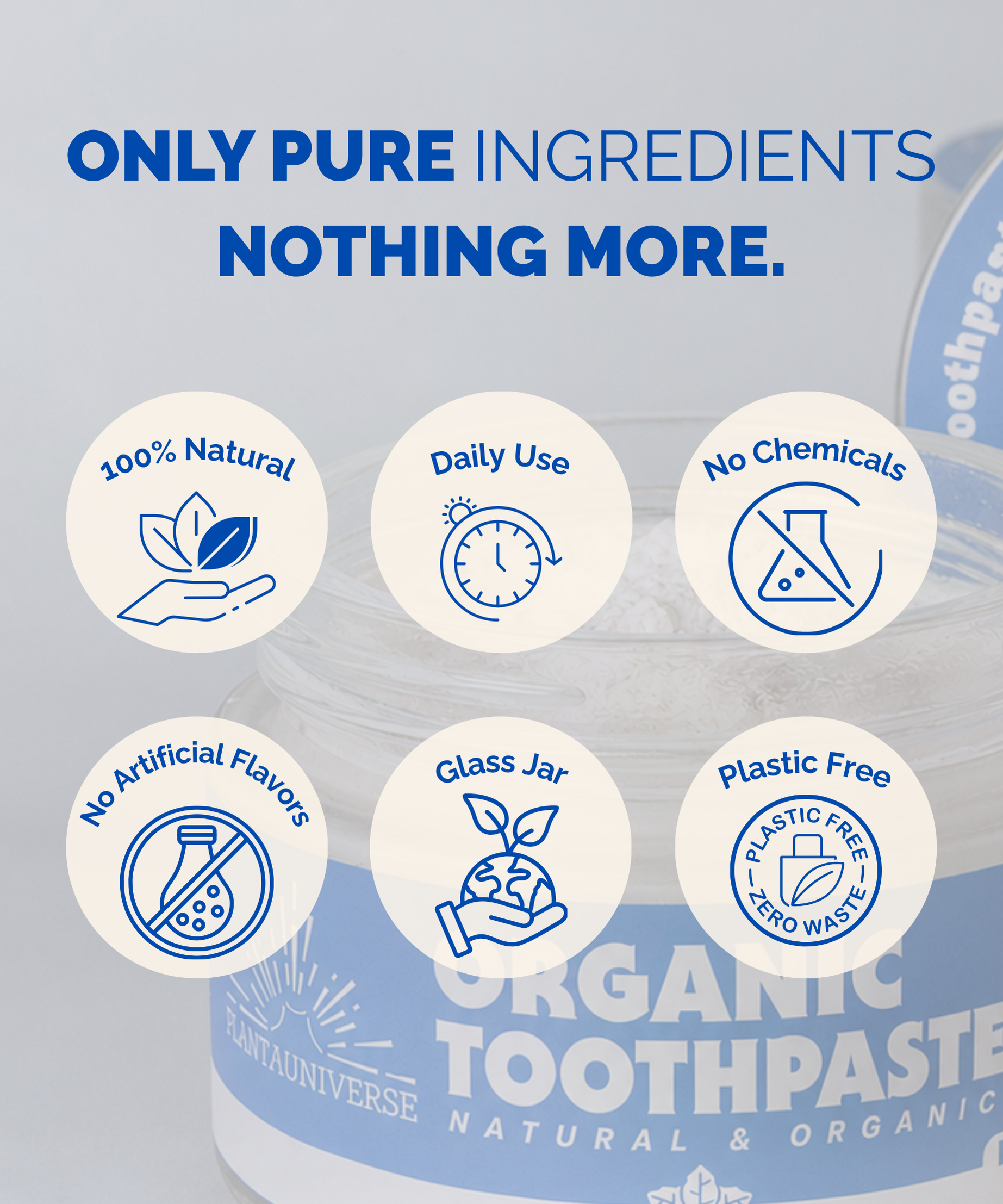 Fluoride Free Natural Toothpaste Jar