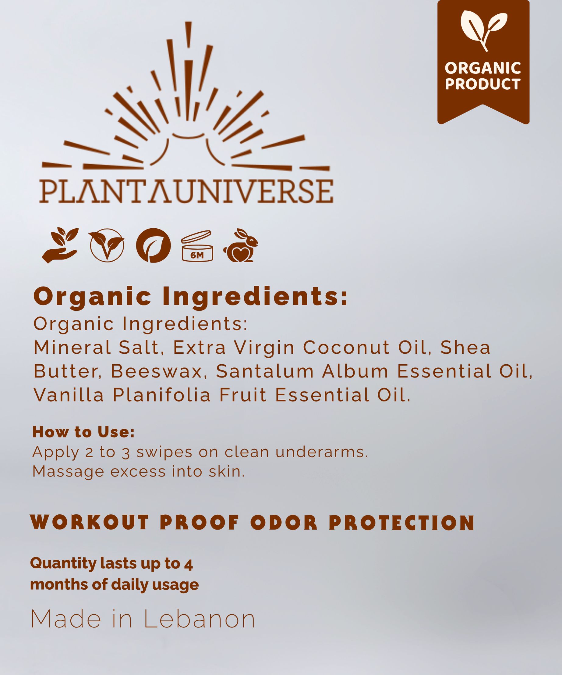 Aluminum Free Sandalwood Deodorant