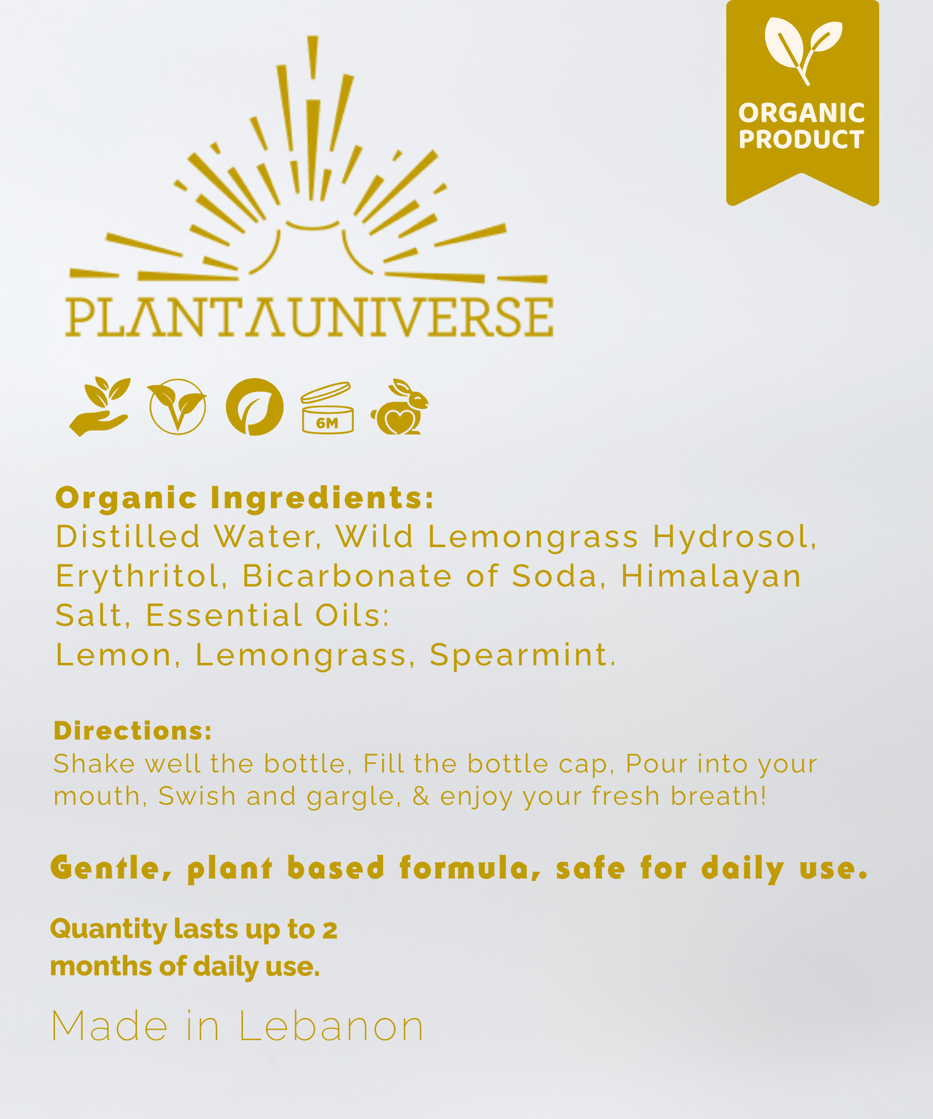 Fresh Breath Lemongrass Mouth Wash