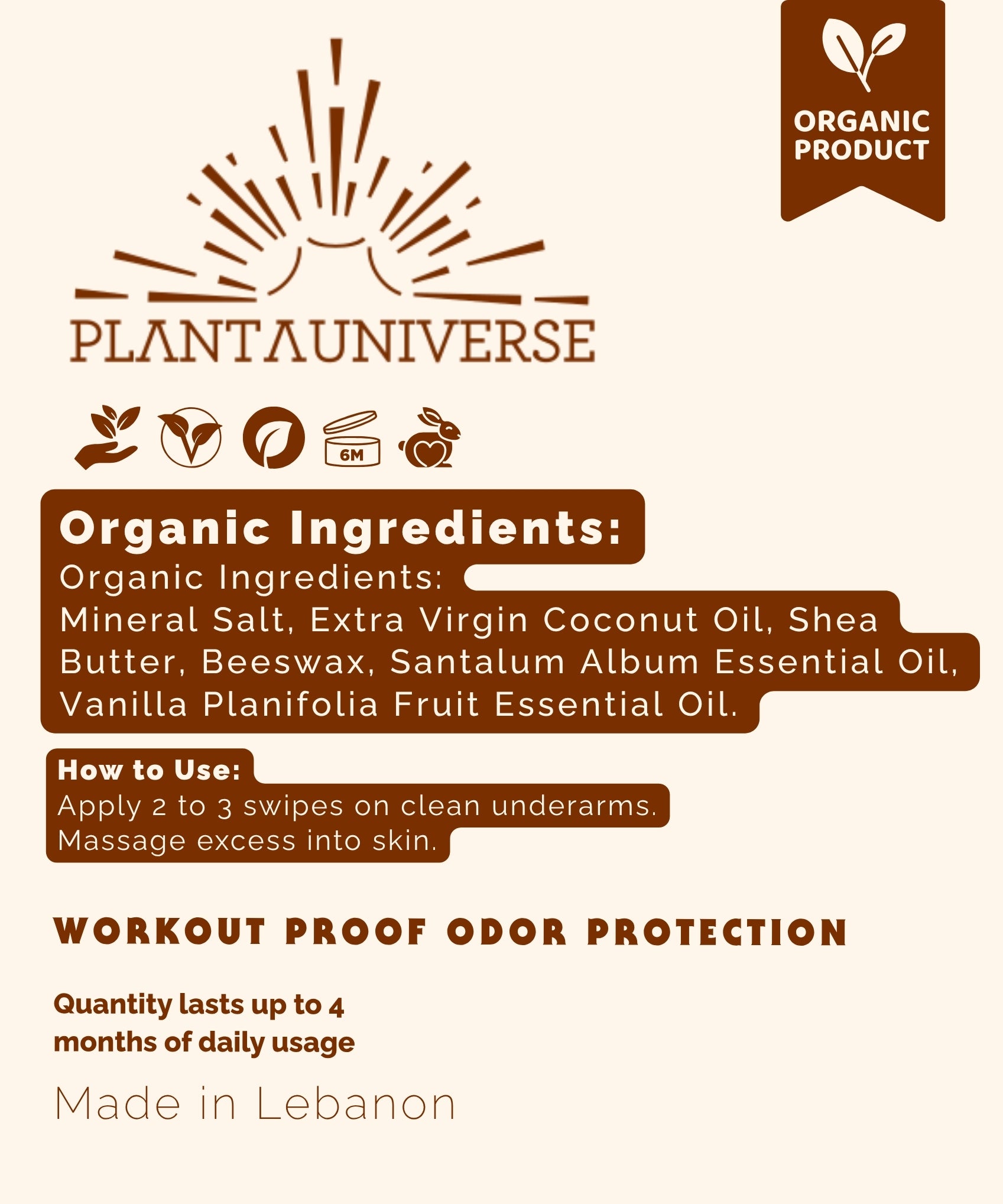 Organic Sandalwood Deodorant