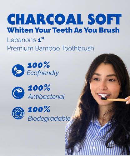 Whitening Bamboo Toothbrush Charcoal Soft