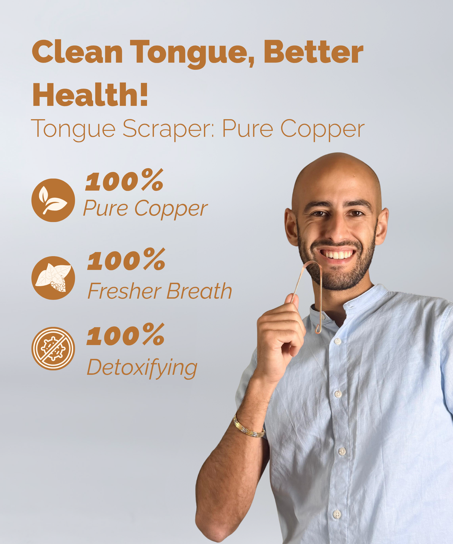 Copper Tongue Scraper