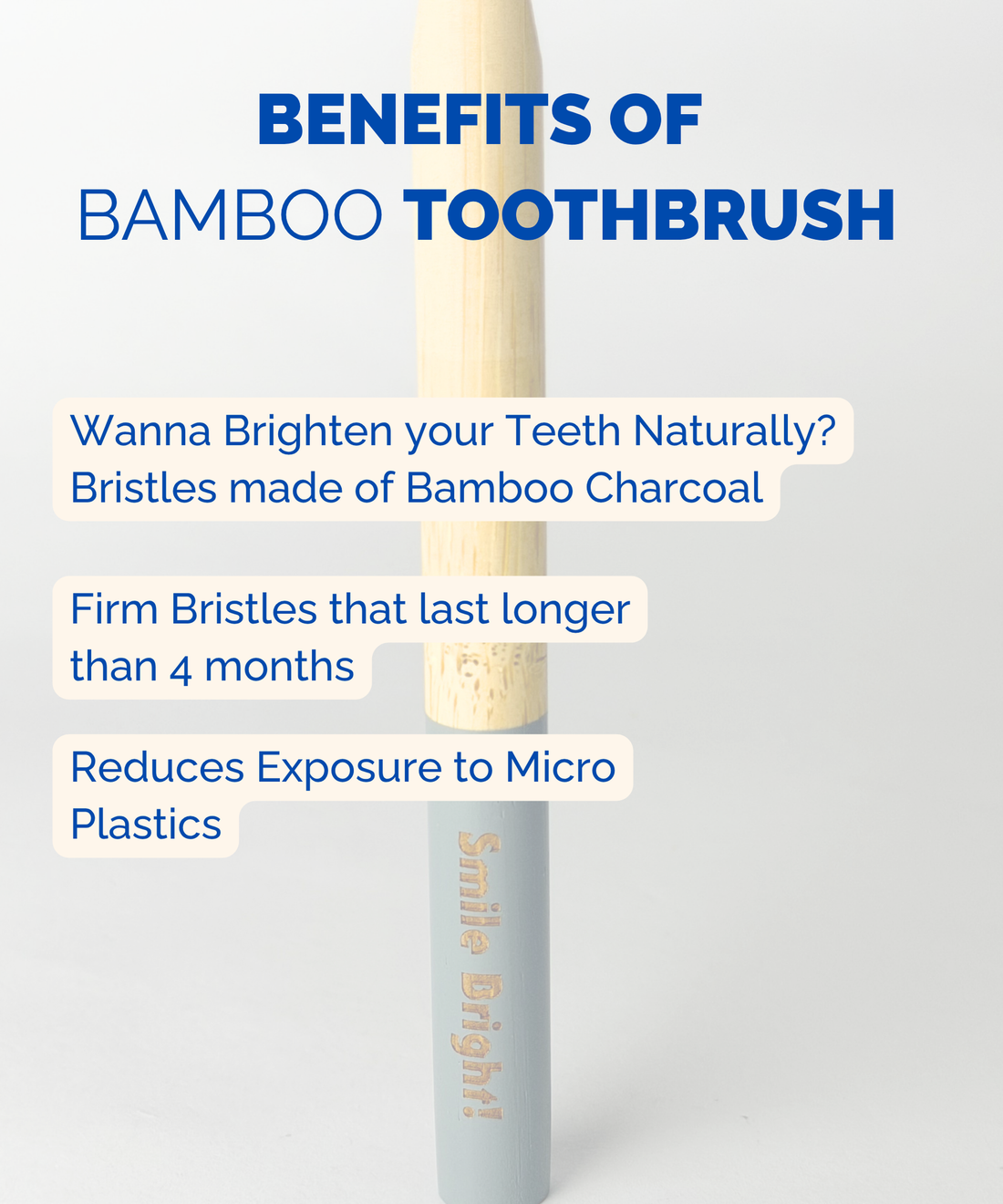 Whitening Bamboo Toothbrush Charcoal Soft