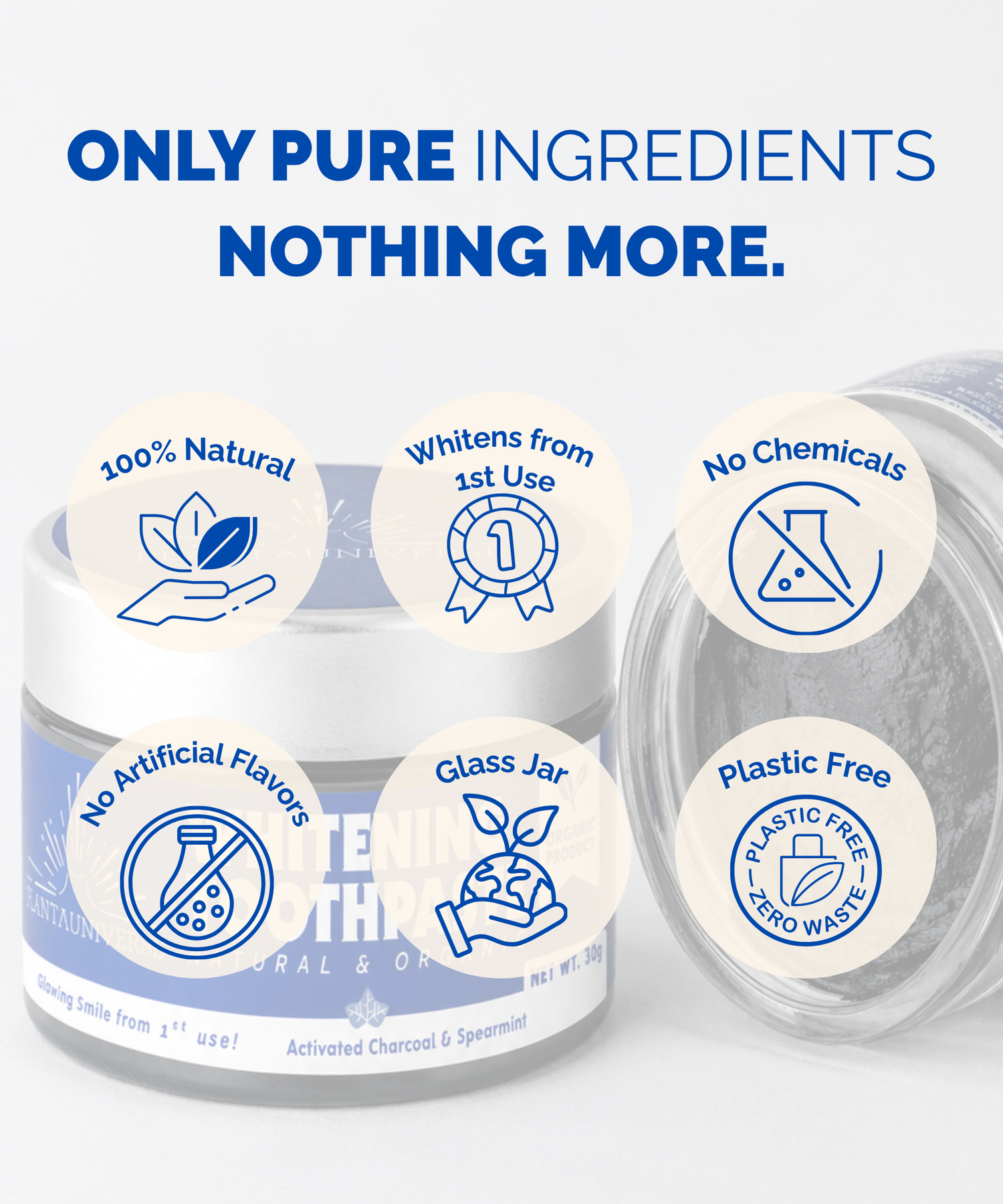 Instant Whitening Toothpaste Jar