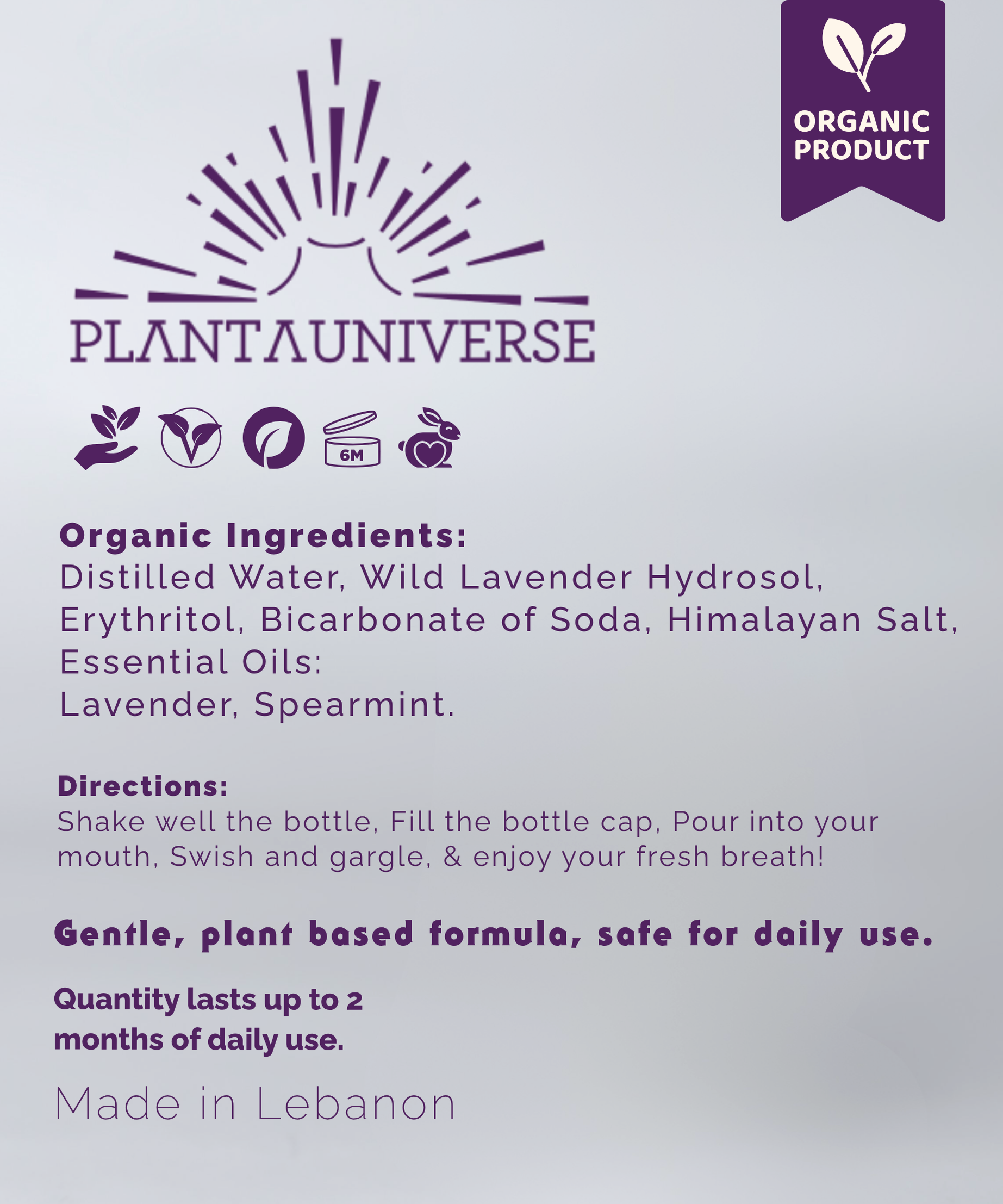 Fresh Breath Lavender Mouth Wash
