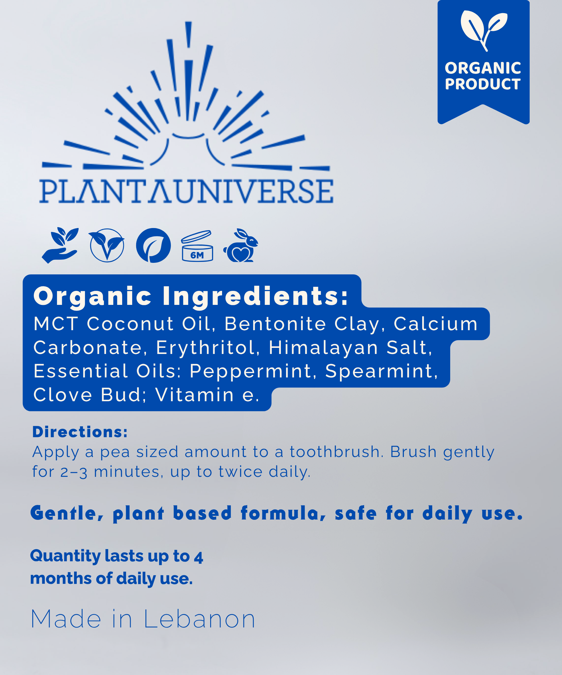 Organic Toothpaste Tube