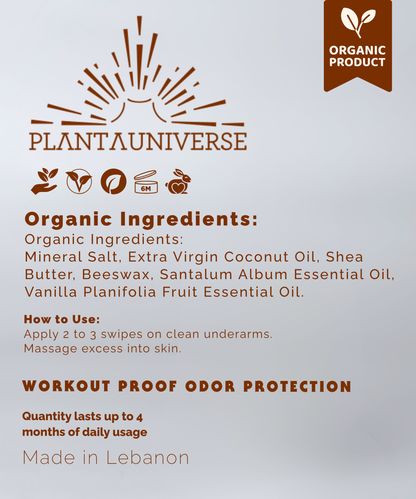 Aluminum Free Sandalwood Deodorant