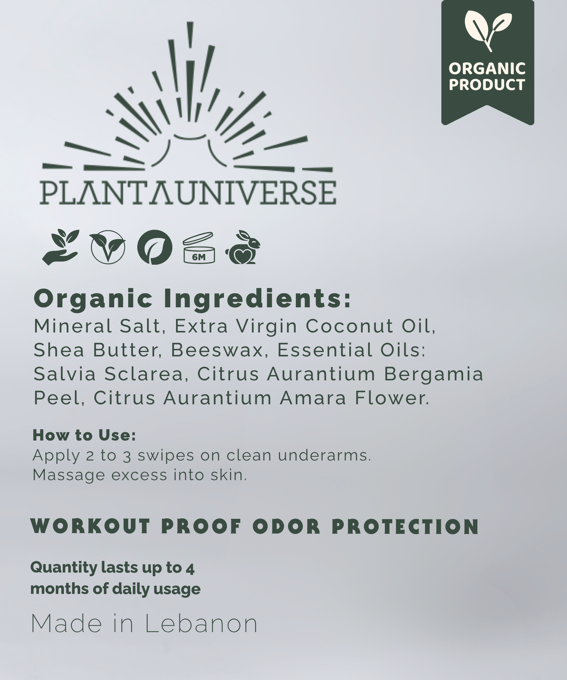 Aluminum Free Clary Sage Deodorant