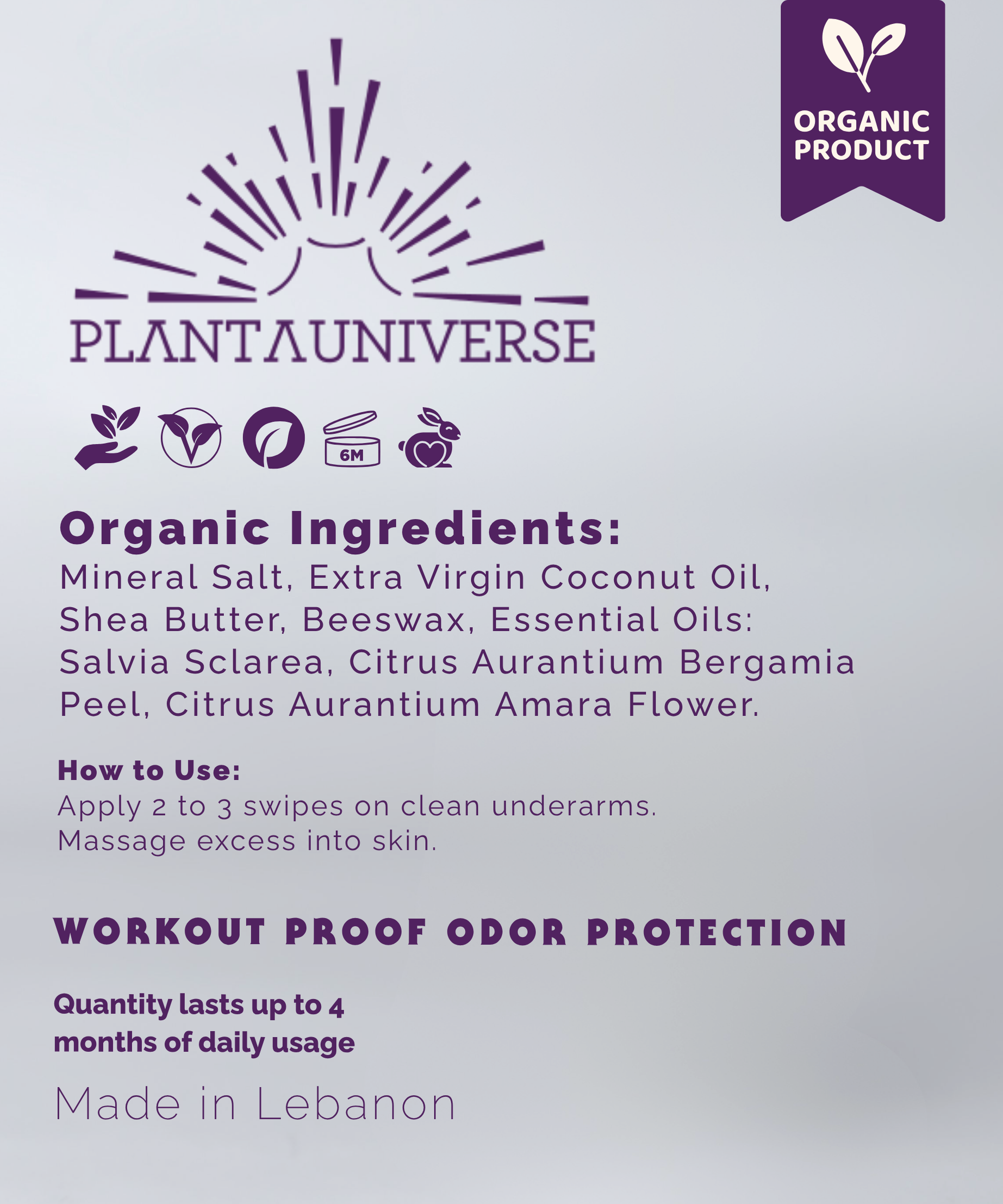 Aluminum Free Lavender Deodorant