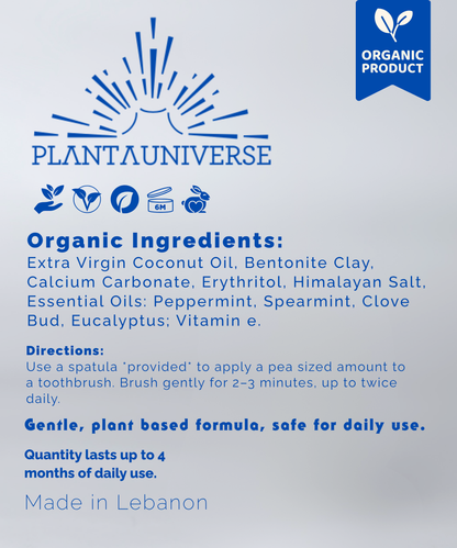 Fluoride Free Natural Toothpaste Jar