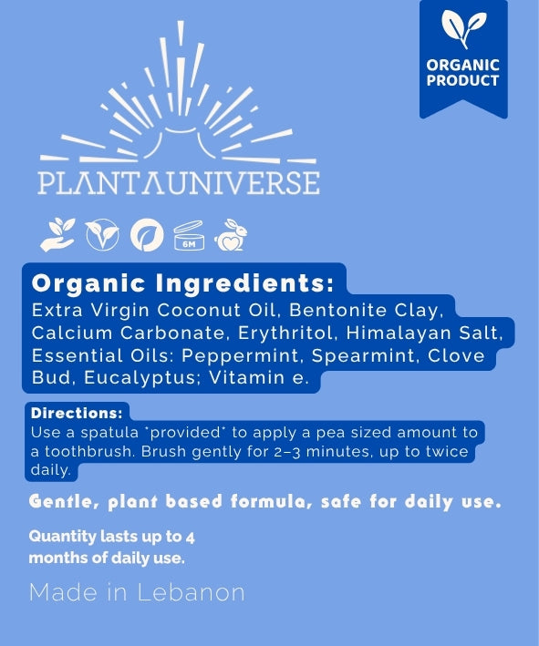 Organic Toothpaste Jar