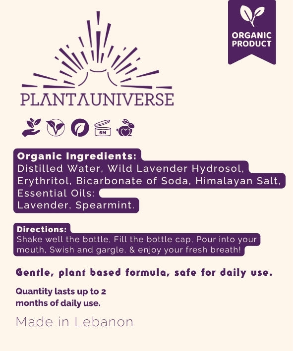 Organic Lavender Mouth Wash