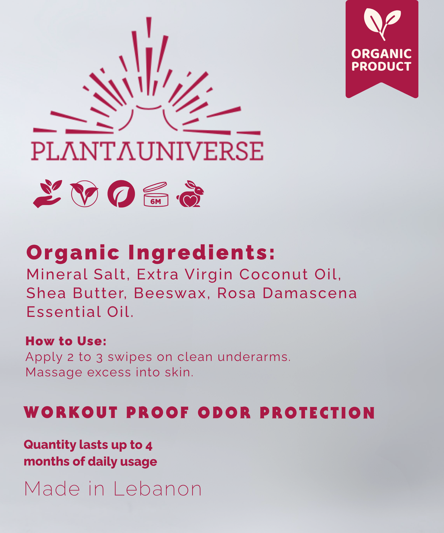 Aluminum Free Rose Damask Deodorant